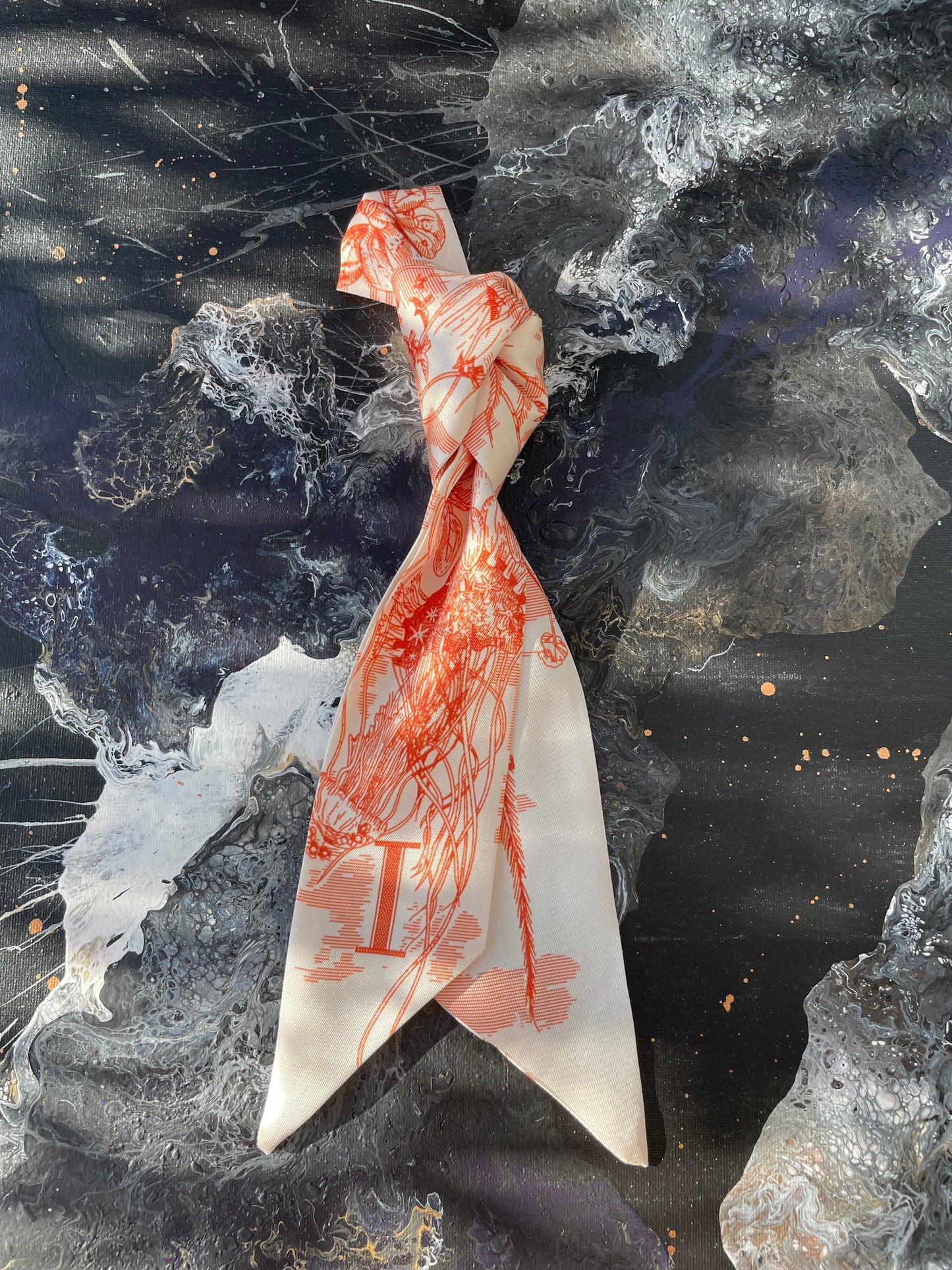 MONOGRAM SKINNY SCARF I