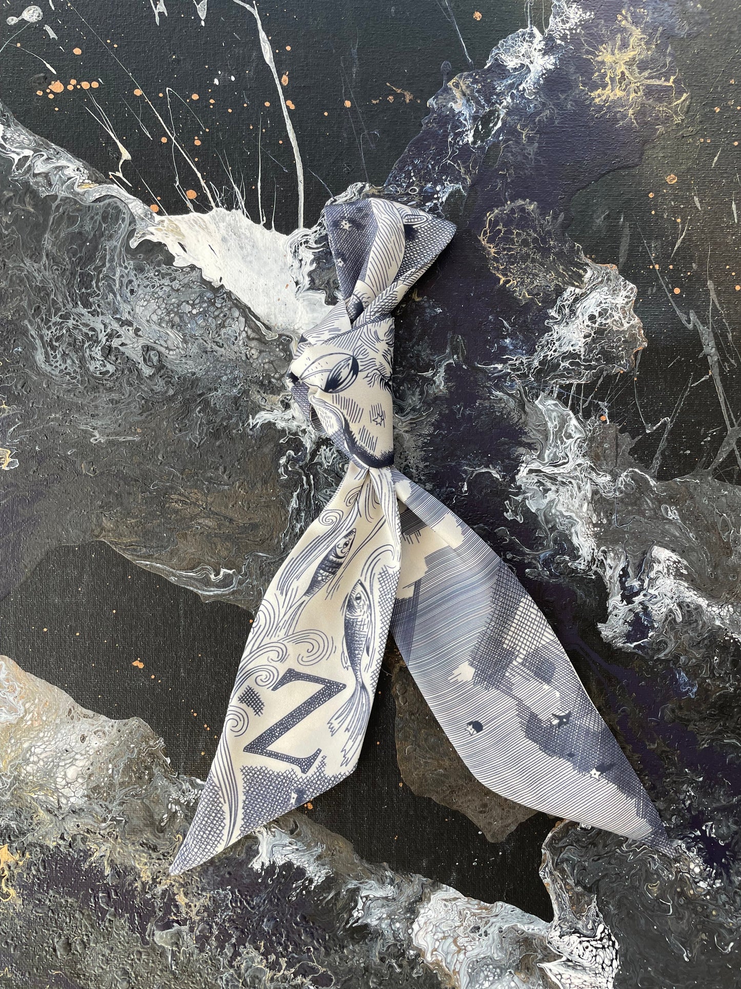 MONOGRAM SKINNY SCARF Z