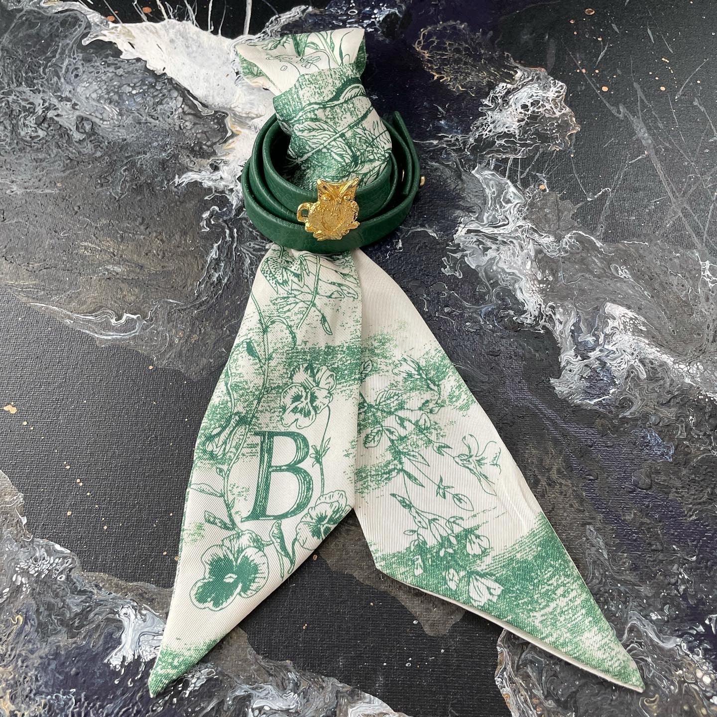 MONOGRAM SKINNY SCARF B