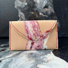Envelope Leather Wallet Cranberry White Rose Gold
