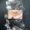 Envelope Wallet Leather  Deep Cranberry White, Gold Swirl